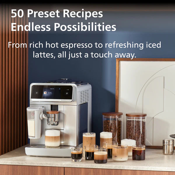 Philips Cafe Aromis 8000 Series Fully Automatic Coffee and Espresso Machine with LatteGo Pro