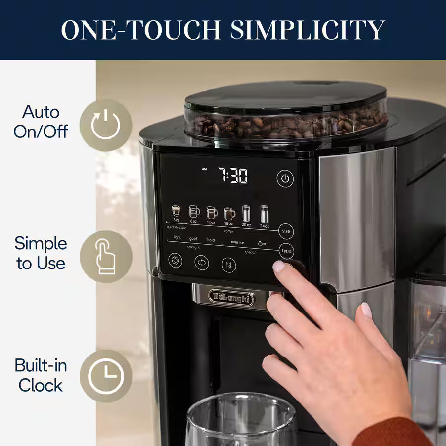 De'Longhi TrueBrew Automatic Coffee Machine - Stainless