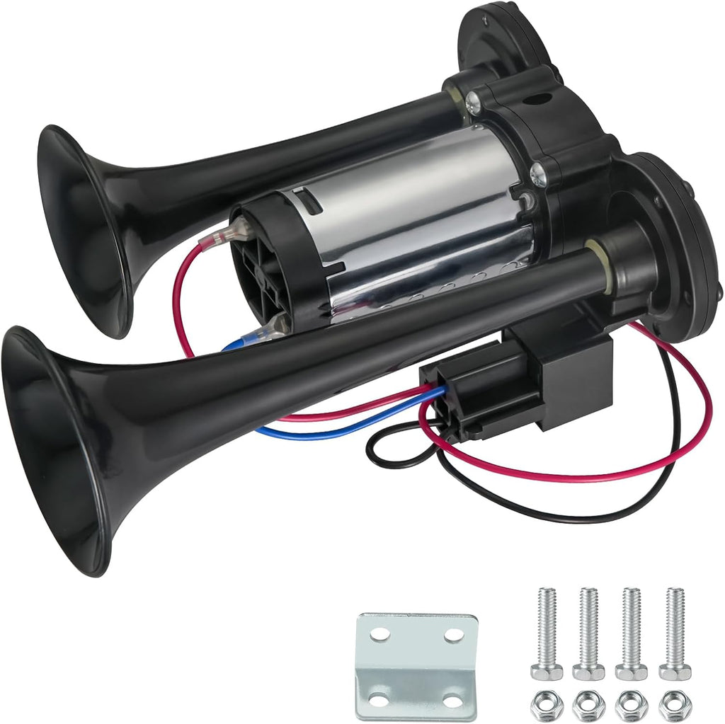Dual Air Horn – 130dB Upgraded Twin Tubes For Instant Hazard Warning