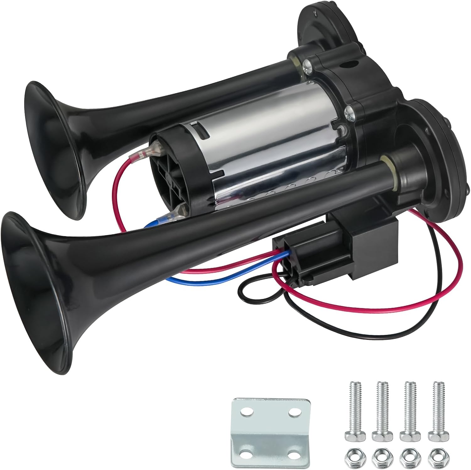 Dual Air Horn – 130dB Upgraded Twin Tubes For Instant Hazard Warning