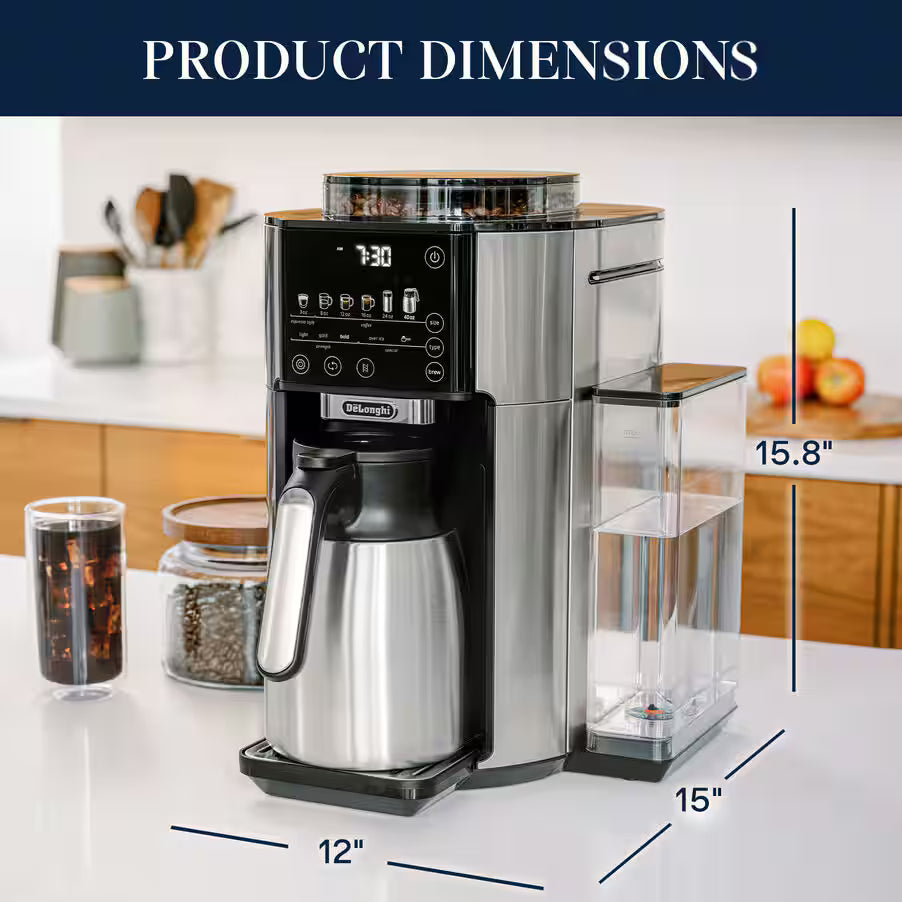 De'Longhi TrueBrew Automatic Coffee Machine - Stainless with Thermal Carafe